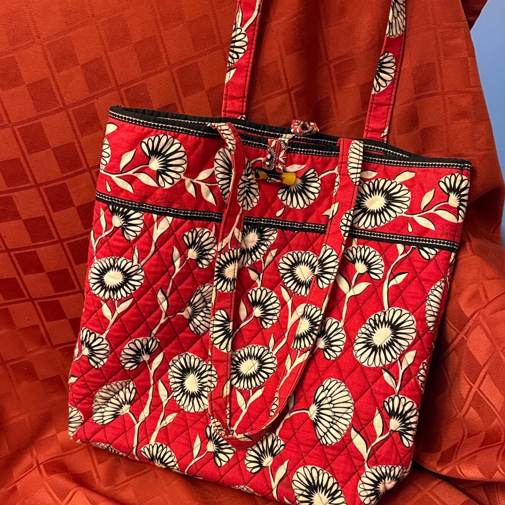 Vera Bradley Red and Black Floral Bag